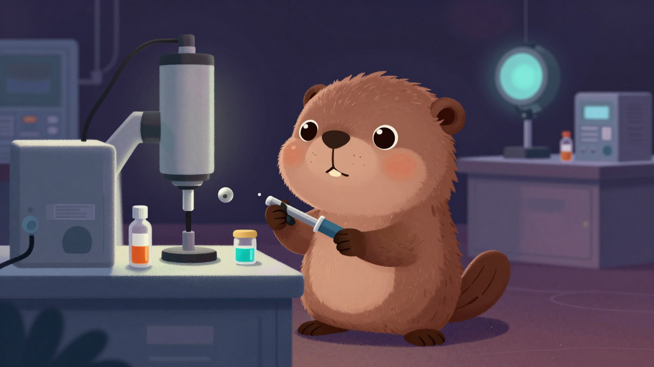 항공기엔진오일분석원 직업 종사자가 업무를 수행하는 모습