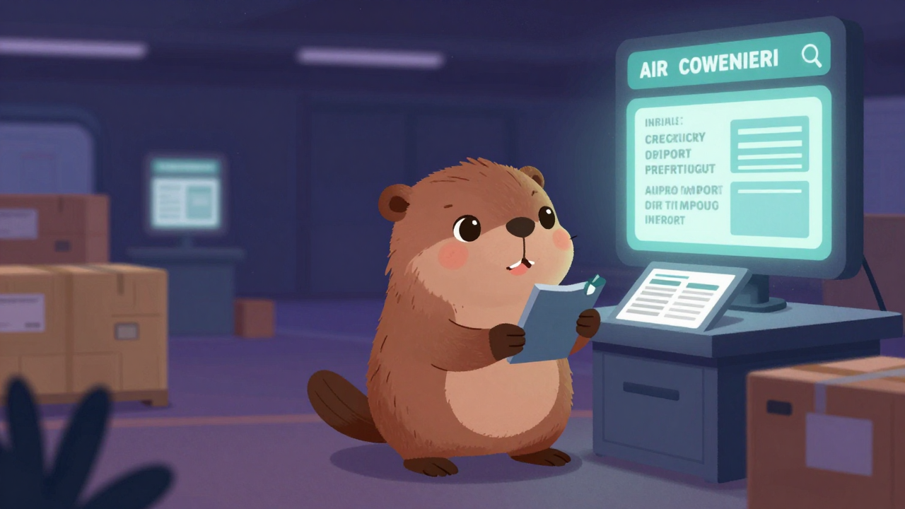 항공화물터미널수입화물운영원