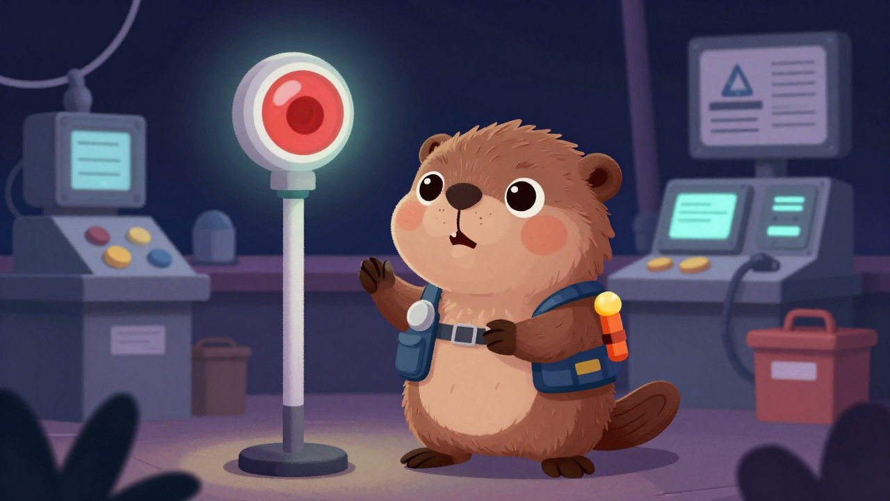 항로표지관리원 직업 종사자가 업무를 수행하는 모습