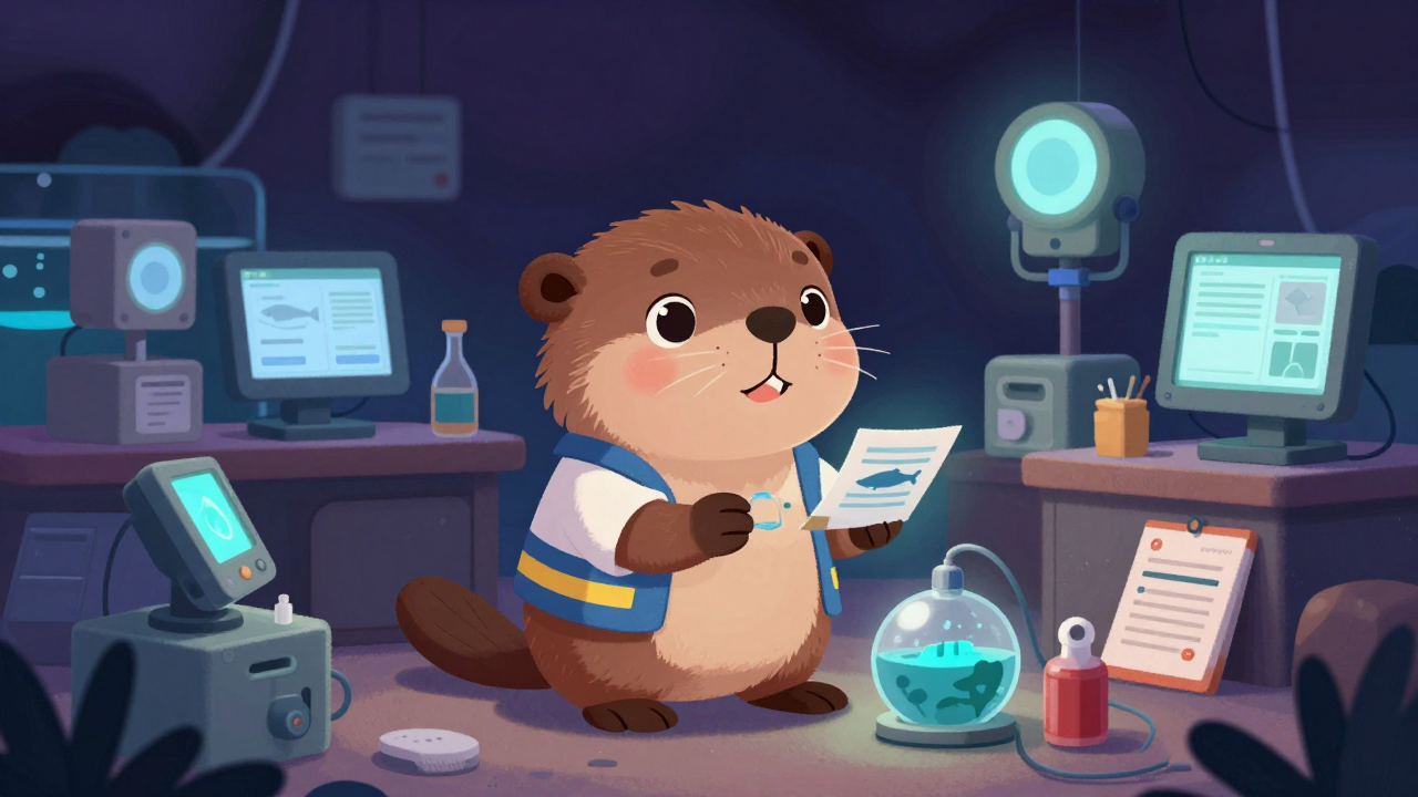 해양수산기술자 직업 종사자가 업무를 수행하는 모습