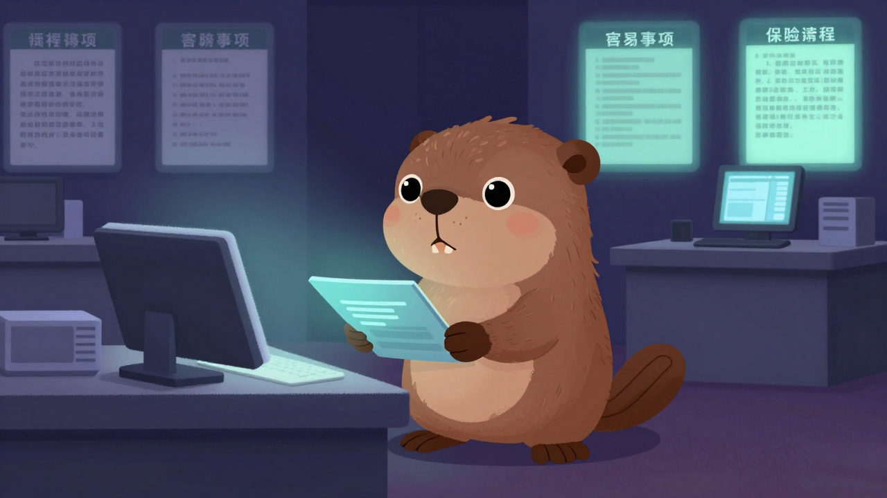 해외건설인력선발사무원 직업 종사자가 업무를 수행하는 모습