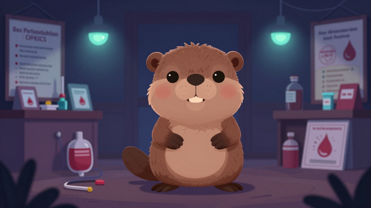 헌혈홍보원 직업 종사자가 업무를 수행하는 모습