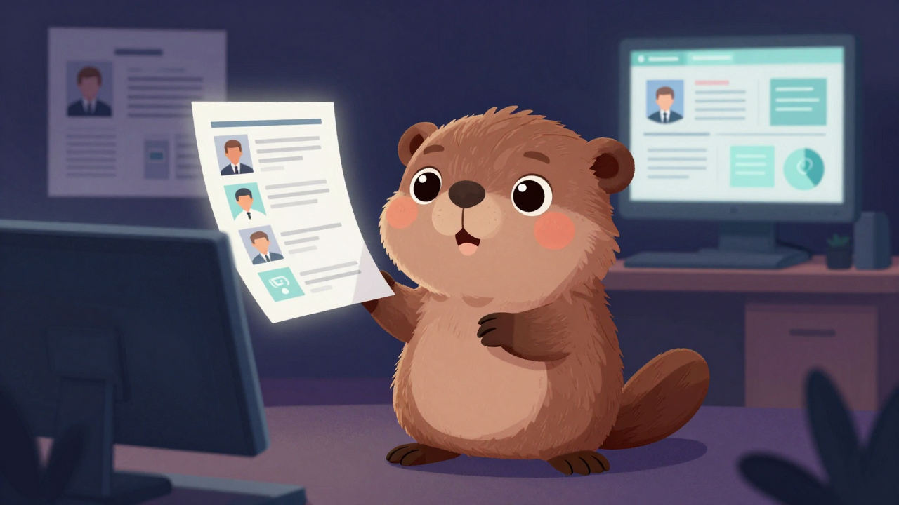 헤드헌터 직업 종사자가 업무를 수행하는 모습