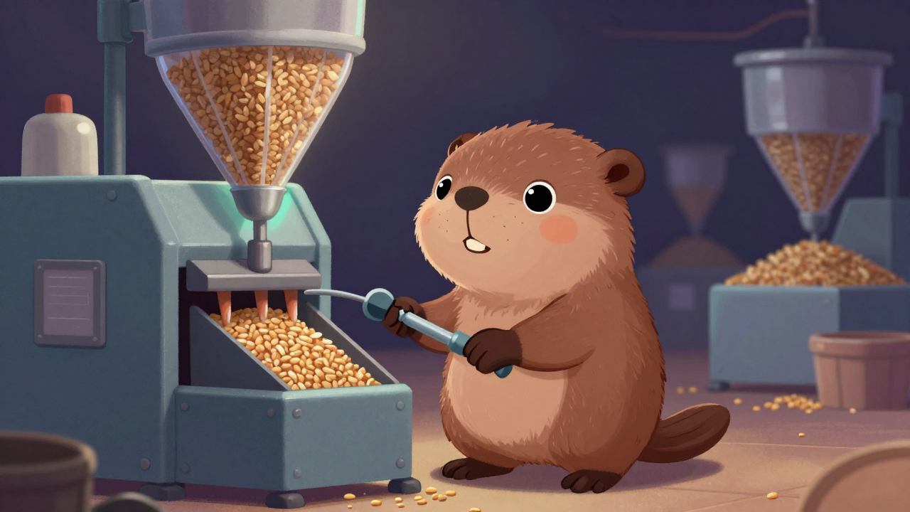 현미기조작원 직업 종사자가 업무를 수행하는 모습