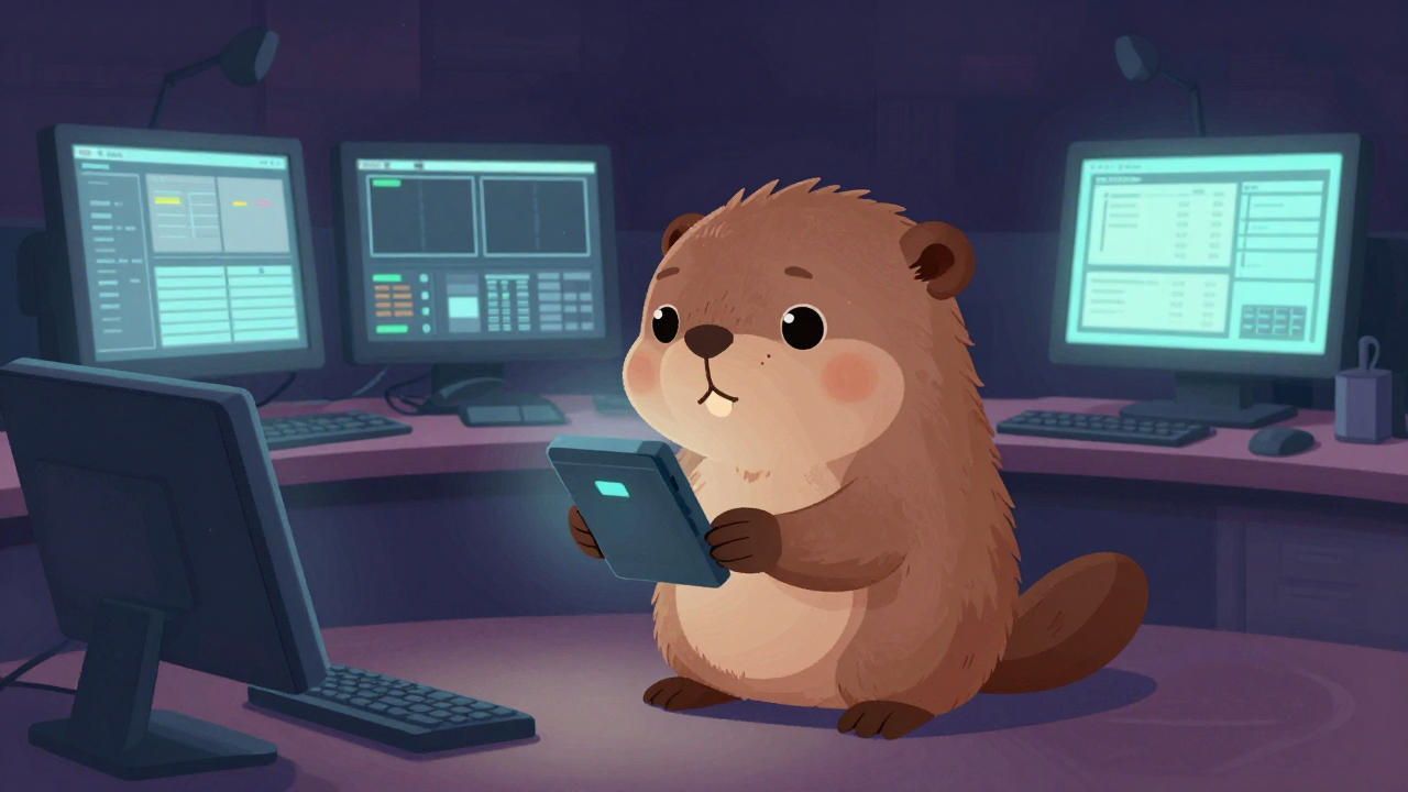 현장편집기사 직업 종사자가 업무를 수행하는 모습