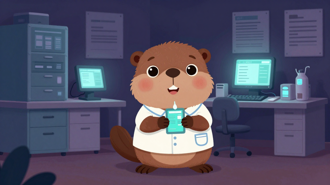 혈액관리원 직업 종사자가 업무를 수행하는 모습