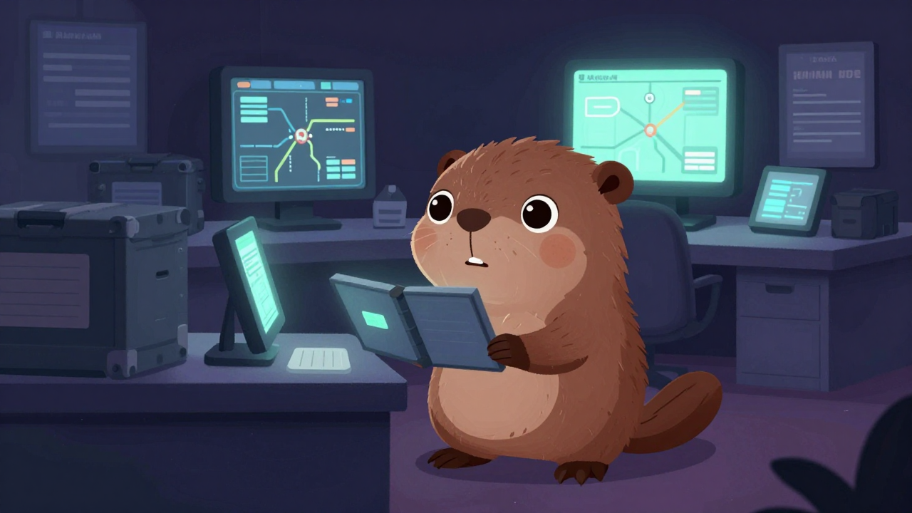 호송경비관리원 직업 종사자가 업무를 수행하는 모습