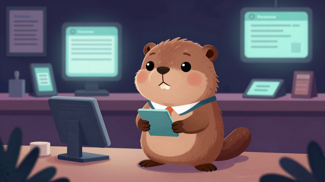 호텔고객지원사무원 직업 종사자가 업무를 수행하는 모습