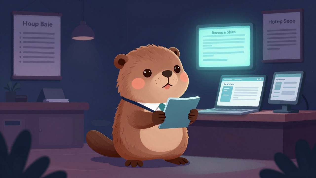 호텔판촉지배인 직업 종사자가 업무를 수행하는 모습