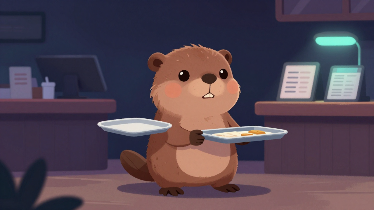 홀서빙원 직업 종사자가 업무를 수행하는 모습