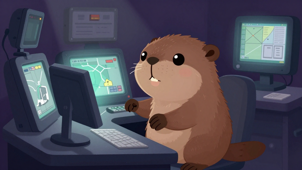 화물차운전원 직업 종사자가 업무를 수행하는 모습