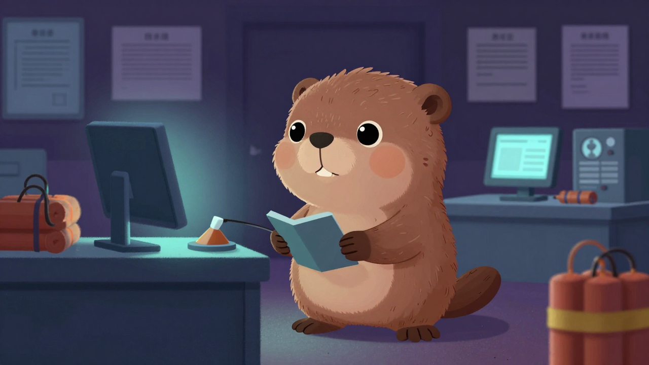 화약류관리원 직업 종사자가 업무를 수행하는 모습