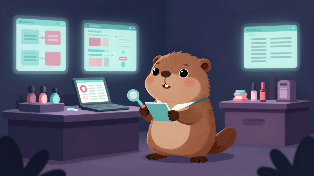 화장품브랜드매니저 직업 종사자가 업무를 수행하는 모습