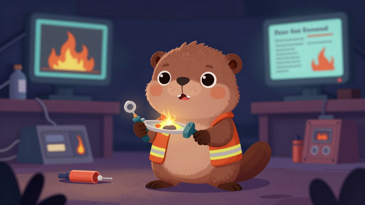 화재감식전문가 직업 종사자가 업무를 수행하는 모습