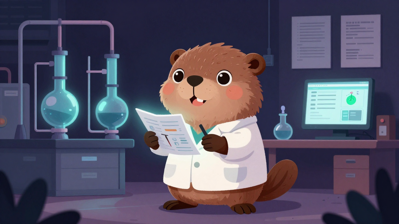 화학공학기술자 직업 종사자가 업무를 수행하는 모습