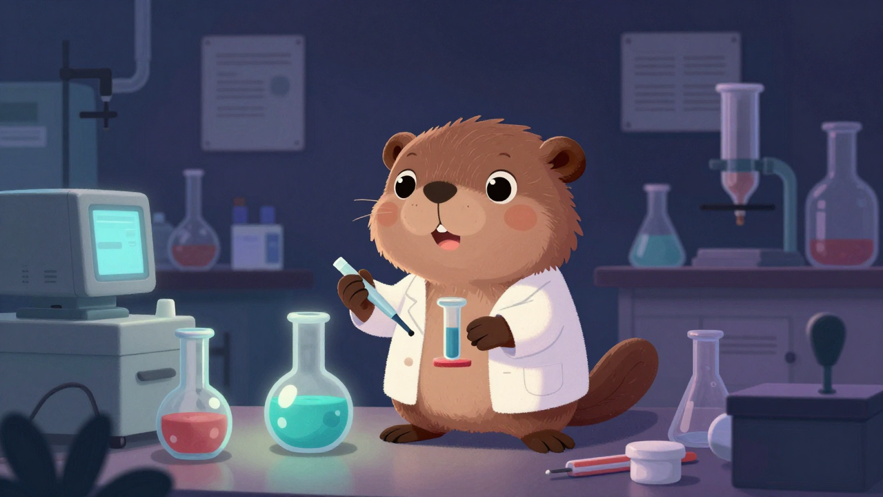 화학연구원 직업 종사자가 업무를 수행하는 모습