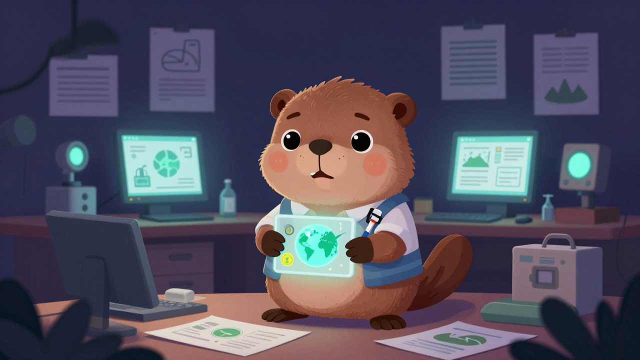 환경공학기술자 및 연구원 직업 종사자가 업무를 수행하는 모습