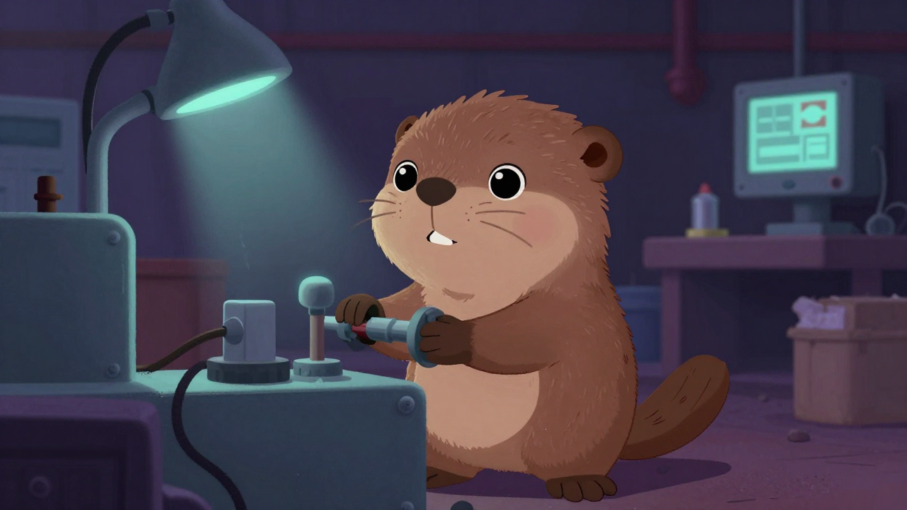 흑액연소보일러조작원 직업 종사자가 업무를 수행하는 모습